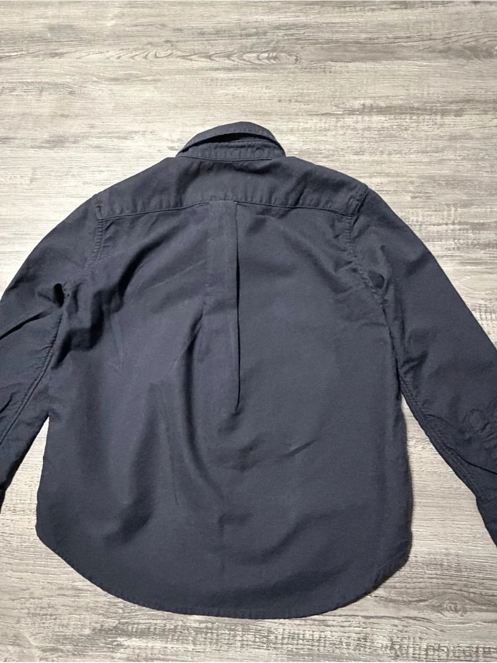 Boys Ralph Lauren Dark Blue Long Sleeve Button Down Shirt Embroidered Logo Pony